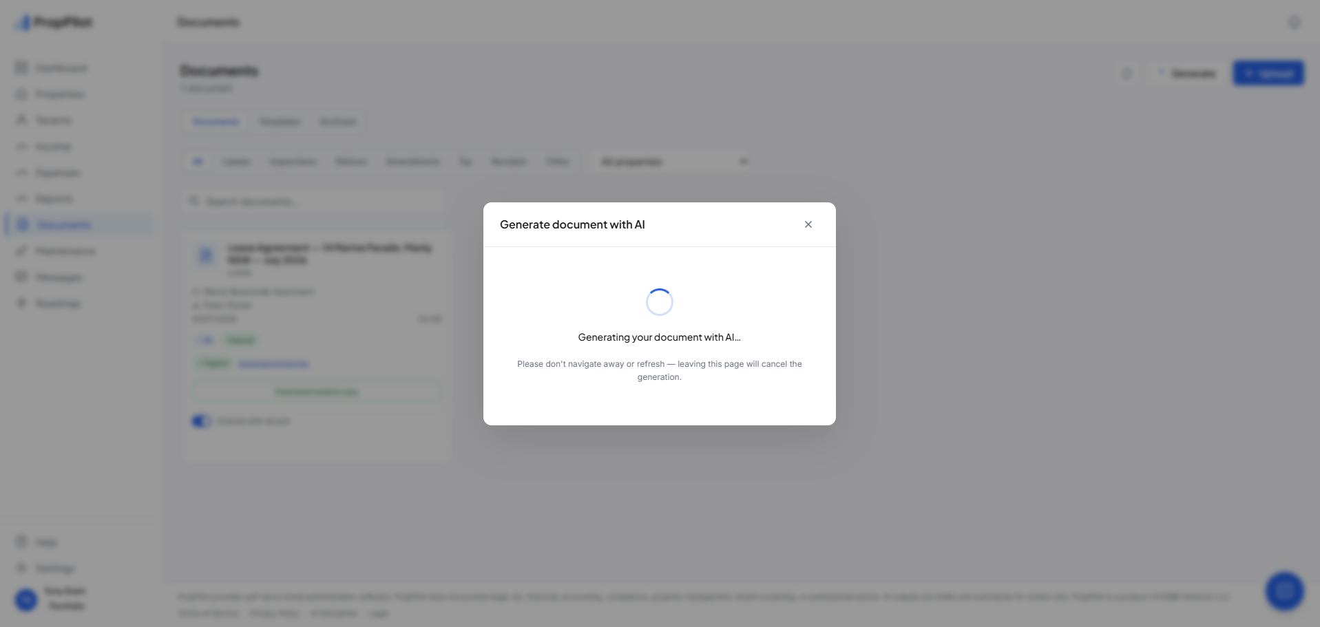 AI document generation