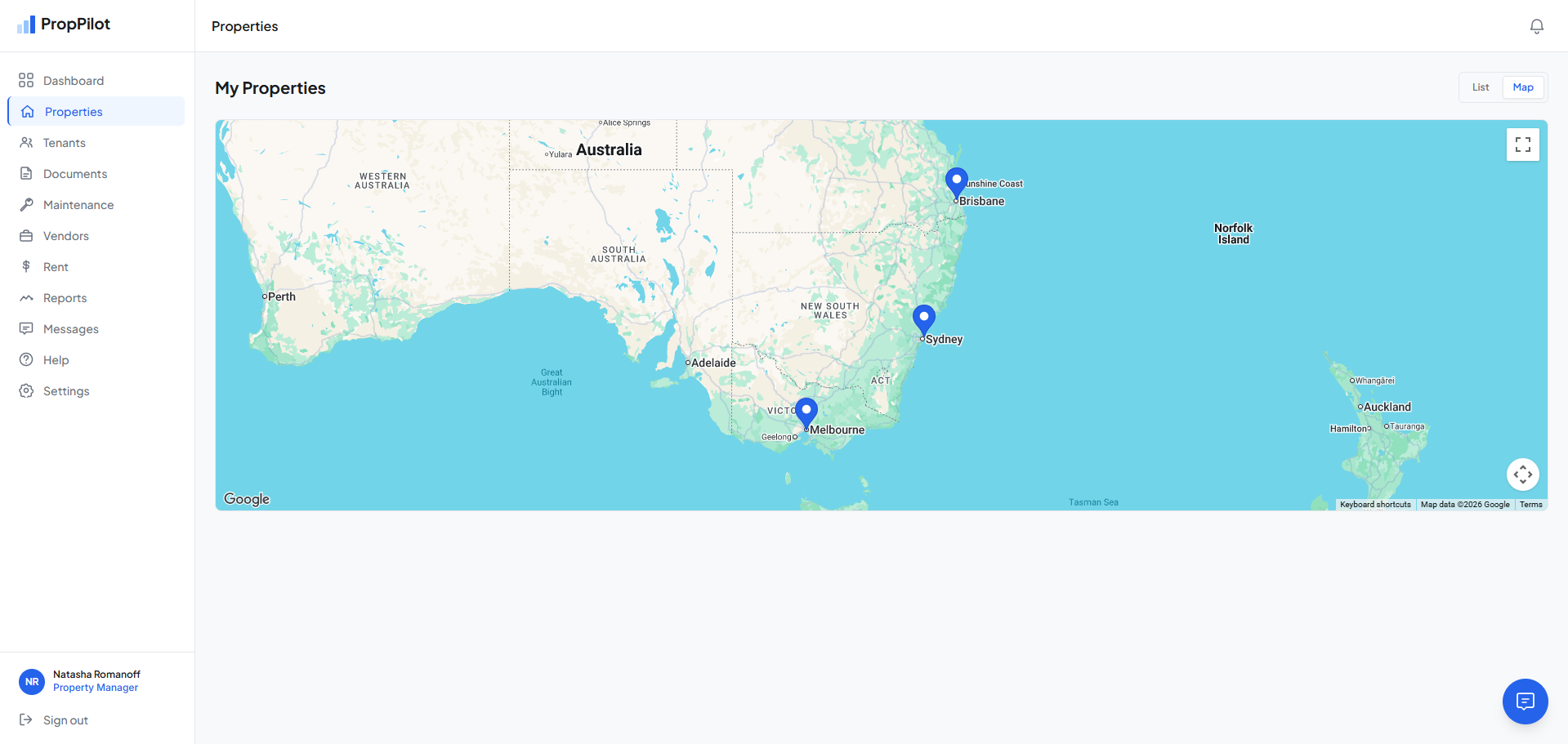 PM map view